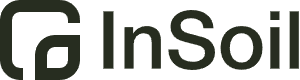Логотип InSoil выполнен в тёмно-зелёном минималистичном стиле, сочетая стилизованный лист с современным шрифтом, отражая устойчивость и связь с природой.